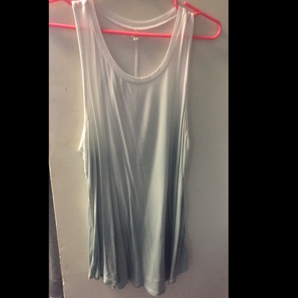 Ombré long line tank top